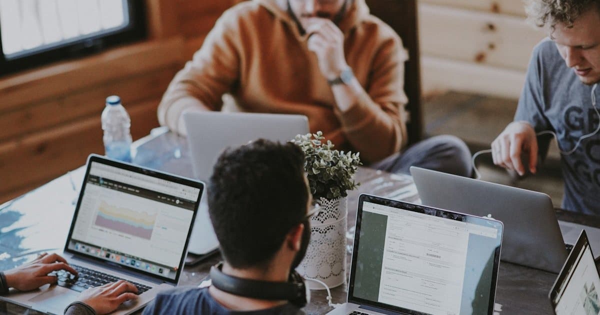People gathered around a coffee tasting table