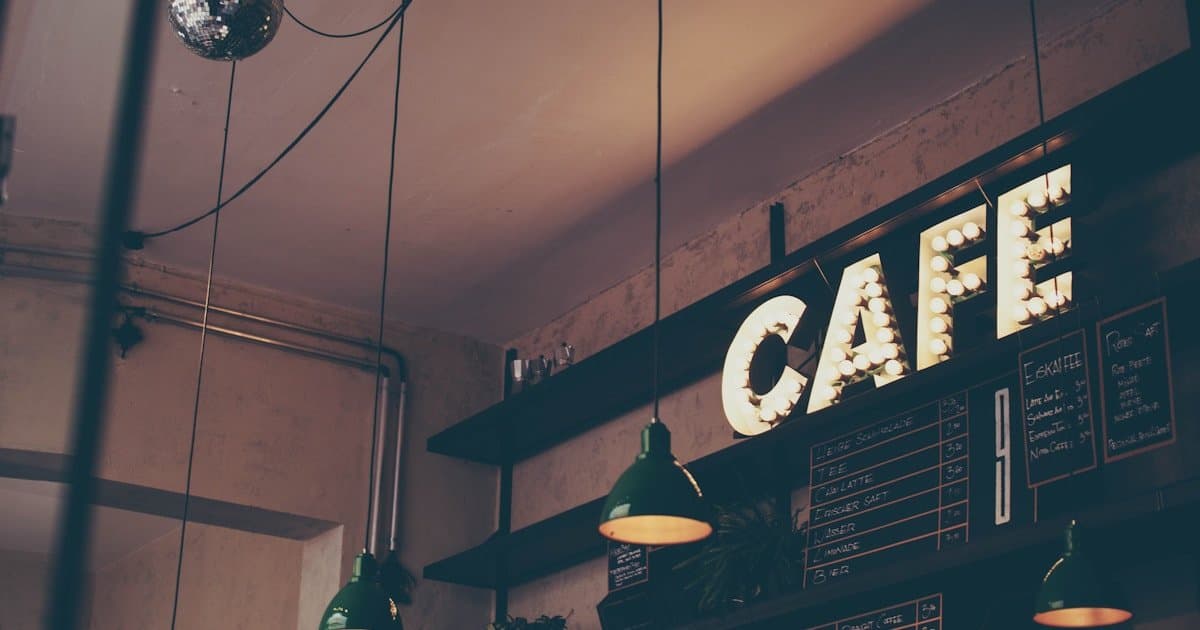 Coffee shop interior in Vancouver