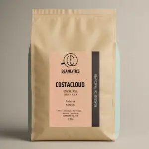 CostaCloud wholesale coffee bags by Beanlytics Coffee Roasters, featuring high-quality specialty beans for cafés and coffee businesses.